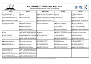 Mayo 2016 - Bolsa de Barcelona