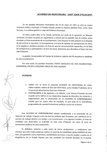 acuerdo de investidura. sant.ioan d`alacant.