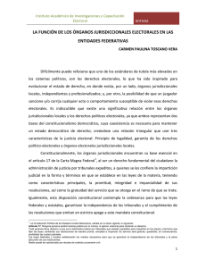 La Función de los Órganos Jurisdiccionales Electorales en las