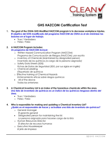 GHS HAZCOM Certification Test