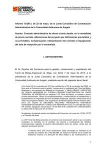 Informe 13/2013, de 22 de mayo, de la Junta