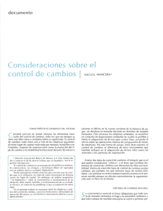 Consideraciones sobre el control de cambios