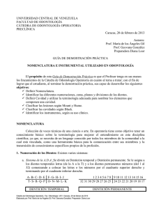 Nomenclatura e Instrumental. - Universidad Central de Venezuela