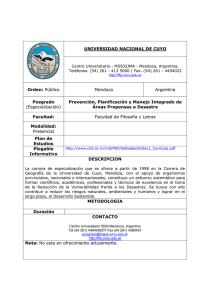UNIVERSIDAD NACIONAL DE CUYO Orden: Público Mendoza