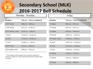 Secondary School (MLK) 2016