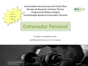 Entrenador personal - Inter Tec - Universidad Interamericana de