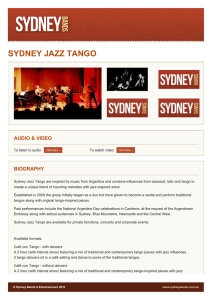 sydney jazz tango