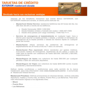 tarjetas de crédito