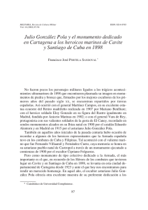 Julio González Pola y el monumento dedicado en Cartagena a los