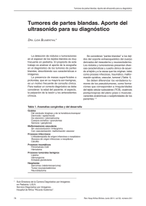 Tumores de partes blandas. Aporte del ultrasonido para su