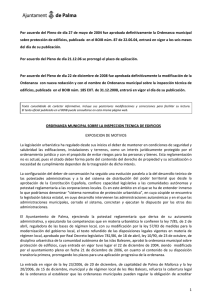 ordenanza municipal sobre la inspeccion tecnica de edificios