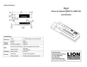 Manual Sensor de etiquetas LRD6110 y LRD6110C Lion Precision