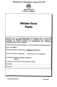 proyecto de ley: “que reglamenta el destino del 1% (uno por ciento