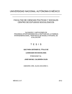 UNIVERSIDAD NACIONAL AUT&Oacute;NOMA &ETH; M&Eacute;XICO T  E  S  I  S