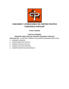 funciones y atribuciones del partido político