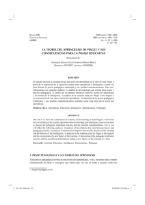 la teoría del aprendizaje de piaget y sus consecuencias para