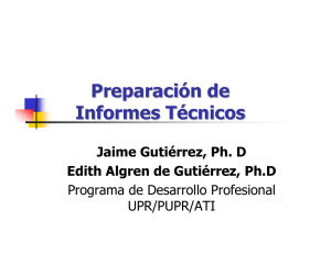 Como preparar Informes Tecnicos - UPR-PUPR-ATI