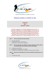 código del hockey hielo - Federación Española Deportes de Hielo