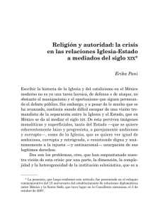 Religión y autoridad: la crisis en las relaciones Iglesia