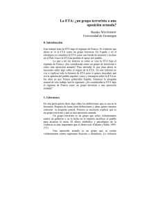 La ETA: ¿un grupo terrorista o una oposición armada?