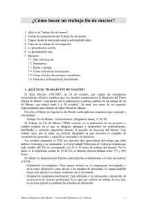 ¿Cómo hacer un trabajo fin de master?