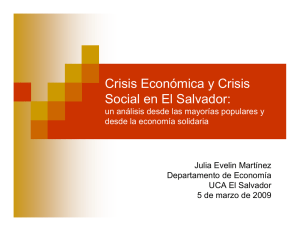 Crisis Económica y Crisis Social en El Salvador: