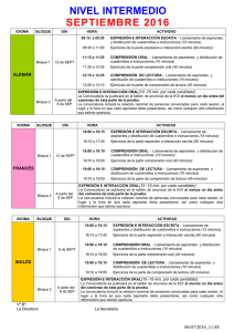 NIVEL INTERMEDIO SEPTIEMBRE 2016