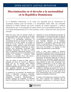 Discriminación en el derecho a la nacionalidad en la República