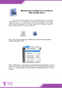 Manual para configurar la cuenta en Mail de Mac OS X
