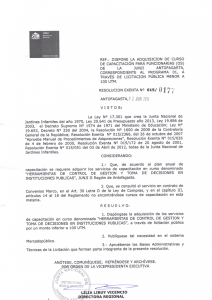 REF.: DISPONE LA ADQUISICIÓN DE CURSO DE CAPACITACIÓN