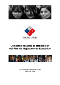 Orientaciones para la elaboración del Plan de Mejoramiento