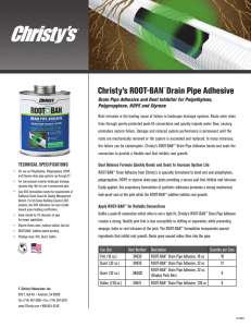 Christy`s ROOT-BAN™ Drain Pipe Adhesive