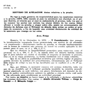 RECURSO DE APELACIÓN. Autos relativos a. la, prueba. No rige la