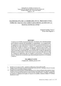 radiografía de la rebeldía en el proceso civil