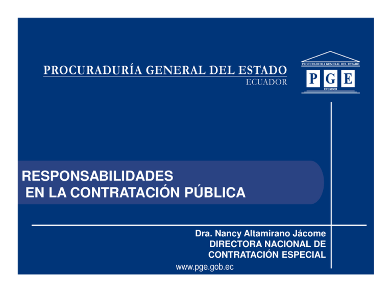 Responsabilidades En La Contratación Pública 3000