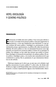 Voto, ideología y centro político