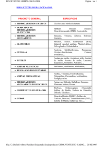 DISOLVENTES NO HALOGENADOS. PRODUCTO GENERAL
