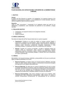 plan nacional de capacitación y difusión de la normatividad laboral
