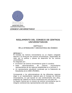 reglamento del consejo de centros universitarios