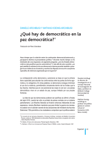 ¿Qué hay de democrático en la paz democrática?1
