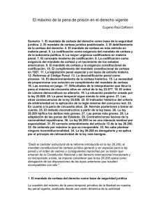 El máximo de la pena de prisión en el derecho vigente