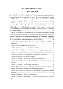 NOVEDADES TRIBUTARIAS 2013 (LGT, RGIAT, RGR) 1. Ley 58