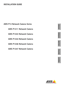 AXIS P13 Network Camera Series