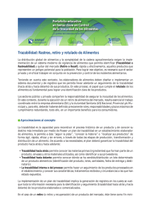 Trazabilidad: Rastreo, retiro y rotulado de Alimentos