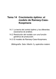 Tema 14 Crecimiento óptimo: el modelo de Ramsey-Cass