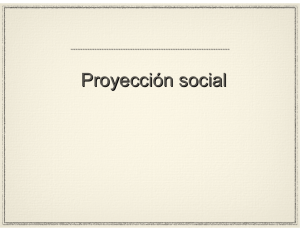 Proyección Social