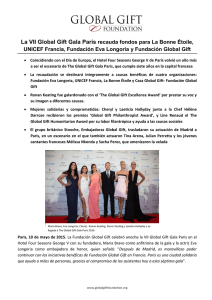 La VII Global Gift Gala París recauda fondos para La Bonne Étoile