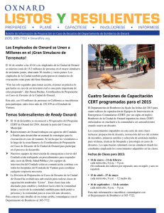 Cuatro Sesiones de Capacitación CERT programadas para el 2015