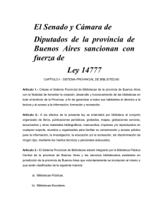 Texto - Honorable Cámara de diputados de la Provincia de Buenos