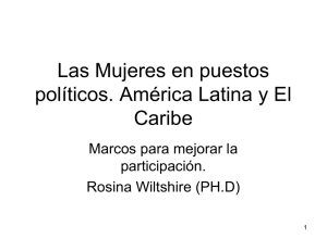 Las Mujeres en puestos políticos. América Latina y El Caribe